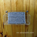 Depurador de esponja de fregadero de acrílico transparente montado en la pared